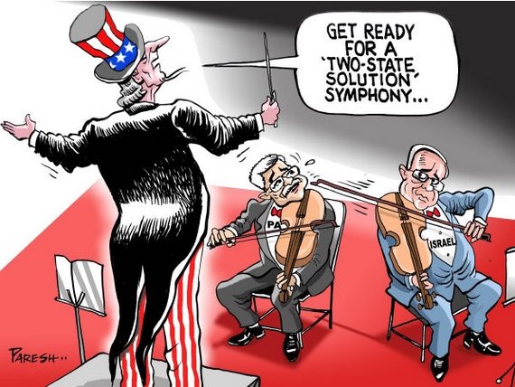 Netanyahu Abbas peace process cartoon