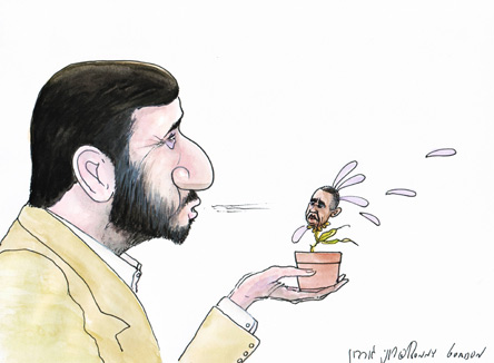 ahmadinejad obama cartoon