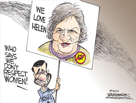 ahmadinejad helen thomas