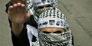 Palestinian nazi banner holocaust germany hitler