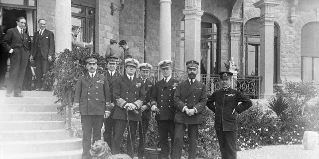Admiral Beatty and Staff at Peace Conference