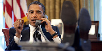 Obama on the phone oval office