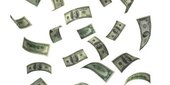 money-flying
