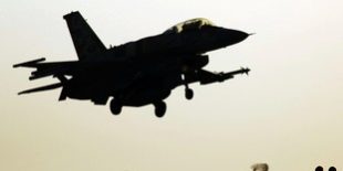 Israeli fighter jet takes off from an air force base during a military drill in an undisclosed location in Israel