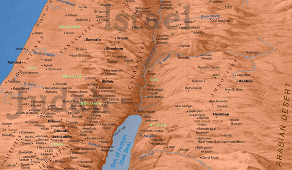 Biblical Israel map