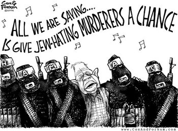 cartoon hamas carter peace process
