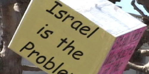 anti-Israel protest sign