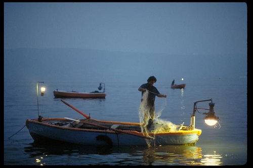 Used- fishing on the sea galilee