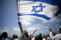 Flag of Israel celebration