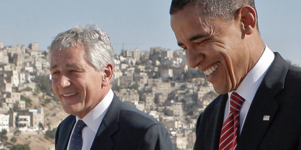 hagel and obama