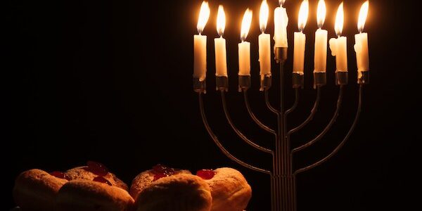 menorah and donuts